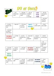 In this article, i'll share some of the ideas of the games you can use to practise grammar and vocabulary. Do Does Question Board Game Worksheet Free Esl Printable Worksheets Made By Teachers Grammar Games English Games Teaching English
