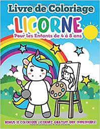 Livre De Coloriage Licorne Pour Les Enfants De 4 A 8 Ans Livre Coloriage Licornes Enfants A Partir De 4 Ans Pour Les Enfants Filles Et Garcons Gratuit Pdf Imprimable