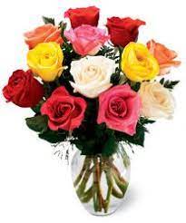 Scott S Dozen Medium Stem Roses A Dozen Of Our Mixed Color Fresh Fragrant Roses Medium Stem Lengt Flower Delivery Same Day Flower Delivery Flowers Delivered