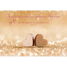 Der zank in der ehe ist die schneedecke, unter der sich die liebe warm hält. Gluckwunschkarte Segenswunsche Zur Goldenen Hochzeit 6 Stuck Vivat De