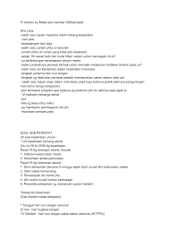 Soal latihan dikerjakan di rumah (boleh membuka buku), dikumpulkan selasa, 24 mei 2011. Contoh Soal Tentang Phbs Dikdasmen