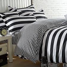 You get another design on the other side. Ben S Room Amazon Com Ttmall Twin Full Queen Size Cotton 4 Pieces Black White Striped Prints Duvet Cover Set Full Bedding Sets Bedding Sets Linen Bed Sheets