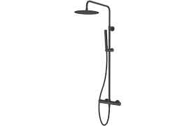 Vema Thermostatic Shower Column wFixed Head & Riser – Matt Black –  Gardners Bathrooms & Kitchens