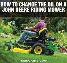 Changing the oil on a regular basis can help the machine last for years. How To Change The Oil On A John Deere Riding Lawn Mower Weingartz