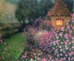 turning back landscape paintings canvas art prints garden art