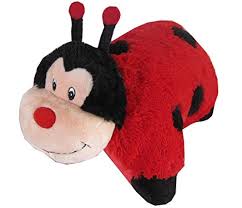 Take the needle in through the opening in the head (in this case my opening is at the base) and out again at one of the positions marked by a pin. Zoopurr Pets Ladybug 19 Large Stuffed Animal And Pillow With Embroidered Eyes Premium Soft Plush Toy