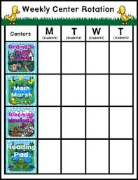 Preschool Center Signs And Rotation Chart