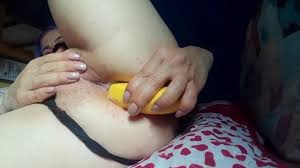 I PUT A BANANA IN MY PUSSY WHILE MY VAGINA GETS WET