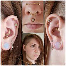 New Clicker Added To My Septum Stack Pupil Hall Chain Installed On My High Nostrils And Lobes Stretched To 0g Earings Piercings Piercing Jewelry Ear Jewelry