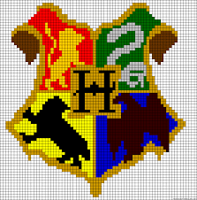 Pixel gryffindor potter harry hogwarts crest easy template templates bead beads brik grid patterns dessin perler drawing brikbook houses 8bit. Pixel Art Harry Potter Facile 31 Idees Et Designs Pour Vous Inspirer En Images