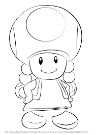 Free printable toad and toadette coloring page, easy to print from any device and automatically fit any paper size. Learn How To Draw Toadette From Super Mario Super Mario Step By Step Drawing Tutorials