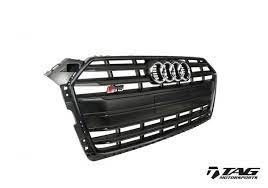 S5 Black Optics Front Grille Shown With Plate Holder Audi S5 Audi Front Grill