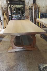 Handmade Oak Dining Table With Curved Base Bespoke Refectory Table Handmade Oak Dining Table Handmade Dining Table Oak Dining Table