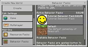 Select the storage option on the left sidebar. Tutorials Creating Behavior Packs Official Minecraft Wiki
