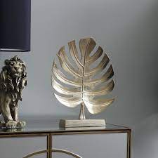 48.25'' h x 14'' w opens in a new tab Monstera Gold Leaf Aluminium Sculpture Libra Interiors