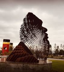 Wardandi Boodja Is A 5 And Half Metre Steel Bust Sculpture Representing A Noongar Face South West Families Who Local Artists Bust Sculpture Western Australia