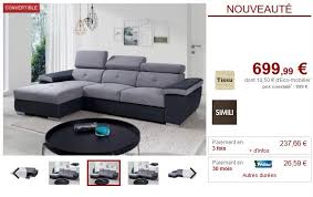 Canape Angle Convertible Cerny Tissu Simili Anthracite Pas Cher Canape Vente Unique Ventes Pas Cher Com Canape Angle Convertible Canape Angle Canape En Cuir