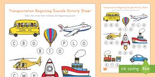See more ideas about transportation activities, transportation preschool, transportation theme. Transportation Beginning Sounds Activity Teacher Made