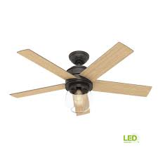 If you buy a ceiling fan with led lights, the led lights are enough for home use without replacement. Hunter Leander 46 In Led Indoor Noble Bronze Ceiling Fan With Light Kit And Handheld Remote Control 52173 The Home Depot In 2021 Ceiling Fan With Light Bronze Ceiling Fan Ceiling Fan