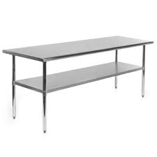 Stainless Steel Commercial Kitchen Prep Work Table Work Table Large Metal 72x30 Gridmann Kitchen Work Tables Commercial Kitchen Work Table