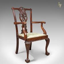 Antique Carver Chair Victorian Chippendale Revival C 1890 Carver Chair Georgian Furniture Chair