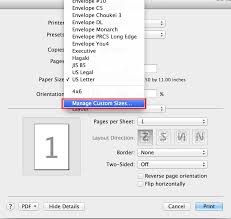 how to set default printer paper size on a mac safari