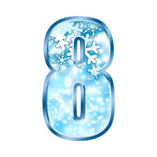 Winter Alphabet Number 8 Eight Stock Illustration - Illustration of flake,  sign: 7038141