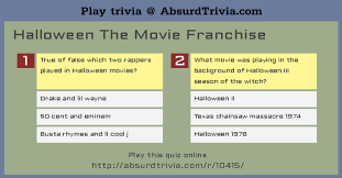 Learn more about this sports car here. Trivia Quiz Halloween The Movie Franchise