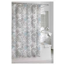 Floral Swirls Shower Curtain Blue Gray Cassadecor Gray Shower Curtains Paisley Shower Curtain Fabric Shower Curtains