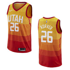 Utah jazz jazz are going with the same city editions they've used the past few seasons. 2019 20 Men Utah Jazz 26 Kyle Korver City Edition Swingman Jersey Red Cfjersey Store