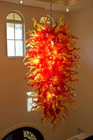 Each individual piece is blown by the artist and fashioned by hand at extremely high temperatures. Hand Crafted Miami Sunrise Hand Blown Glass Art Chandeliers Custom Chandeliers By Custom Procured Chandeliers Glass Art Bronze Sculptures Custommade Com