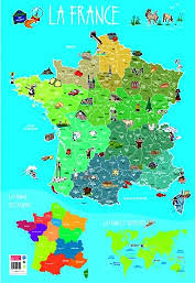 Carte de la france vierge avec les villes. Cartes De France Posters Muraux Des Regions Departements Francais Grandes Affiches Cartes Routieres Et Administratives