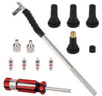 Hromee Tire Valve Stem Tool Puller and Installer Kit, 4PCS TR413 Tubeless  Snap-in Valve Stem with Valve Stem Cores, Single Head Valve Core Remover  and ...