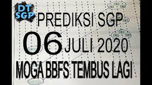 Prediksi Angka Keluar Sgp Hari Ini 06 Juli 2020 Youtube