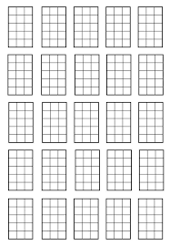 Blank Ukulele Chord Chart White Gold