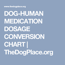 Dog Human Medication Dosage Conversion Chart Thedogplace Org Medical Medication For Dogs Conversion Chart
