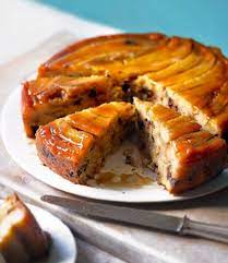 Chocolate Banana Upside Down Cake Recipe Delicious Magazine Recipe Banana Upside Down Cake Banana Recipes Upside Down Cake