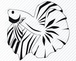 Download Betta Fish Svg Files Vector Images Silhouette Goldfish Etsy
