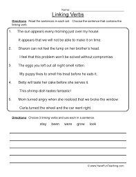See below for true linking verbs examples word lists can be imported and later paired with engaging learning linking verb practice games and activities. Linking Verbs Search Worksheet Have Fun Teaching