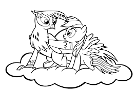 Try to color my little pony cartoons to unexpected colors! My Little Pony Rainbow Dash And The Griffon Gilda On A Cloud