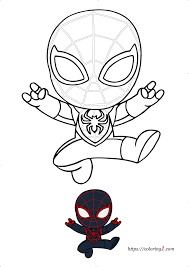 Spiderman appears for the first time in a 1962 comic book. Cute Miles Morales Spiderman Coloring Pages 2 Free Coloring Sheets 2021 In 2021 Spiderman Coloring Spiderman Drawing Superhero Coloring Pages