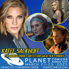 🚀✨ Exciting news, Planet Comicon KC fans! We're thrilled to announce that  the incredible Katee Sackhoff will be joining us this year! 🎉 Known for  her iconic roles as Lieutenant Starbuck in