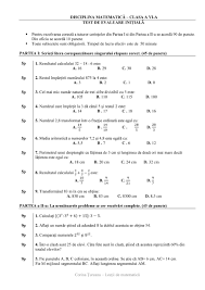 Teste Inițiale Cu Rezolvări Matera