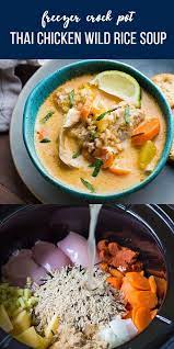 Thai Slow Cooker Chicken And Wild Rice Soup Recipe Slow Cooker Soup Slow Cooker Thai Chicken Recipes