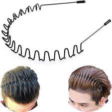 Amazon.com: bodbop Banda de metal para el cabello para hombres, mujeres,  bandas para el cabello unisex para hombres, unisex, color negro, ondulado,  primavera, deportes al aire libre, bandas para el cabello para