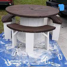 You would surely have seen some betrayed pieces of cable spools around you. Wire Spool Table And Benches Ryobi Nation Projects