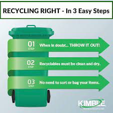Three Simple Steps To Help You Recycle Right With Kimble Recycling Disposal Inc Recyclingdoneright What Can You Recycle Recycling Recycling Services