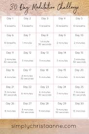 30 Day Meditation Challenge 30 Day Challenge Challenges 30 Day