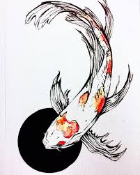 Koi Inktober India Ink And Watercolor 8 5 X5 5 Http Ift Tt 2fni4qt Koi Fish Drawing Ink Art Art Inspiration Painting