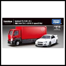 TOMICA PREMIUM Transporter + Nissan Skyline GT-R R34 V･specⅡ Nür 2023 Dec  New